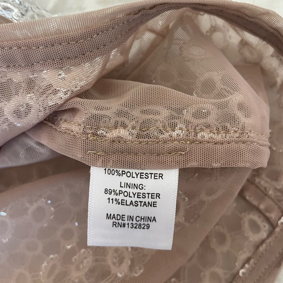 Camila Coelho Thalía Tan Sequin Long Sleeve Bodycon Dress - Picture 11 of 11